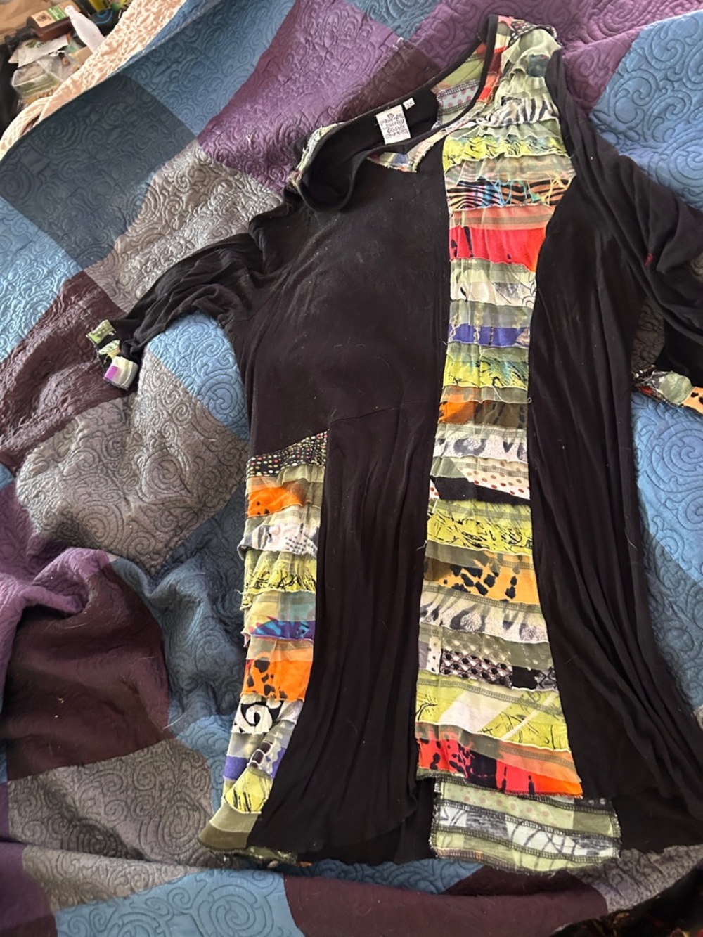 Black Patchwork Trim Women's Jacket - Desigual Style/3X